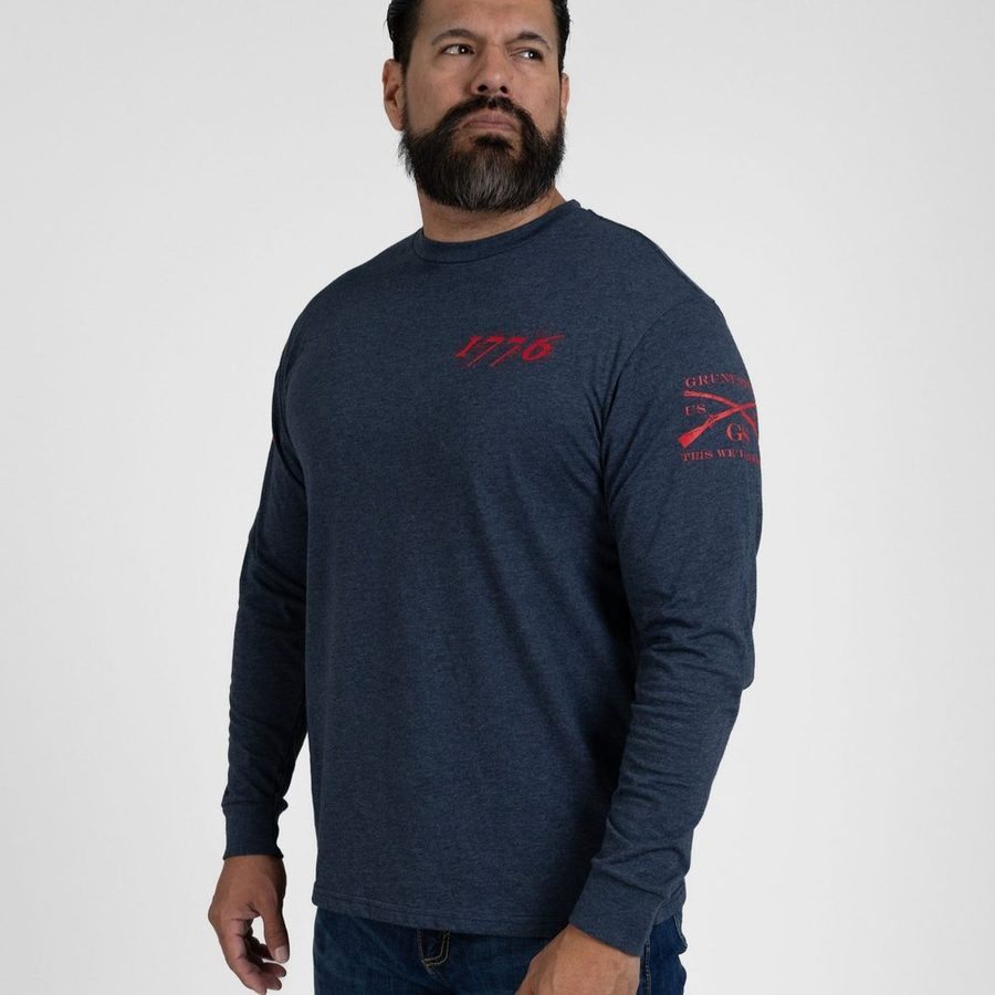 1776 Flag Long Sleeve - Navy