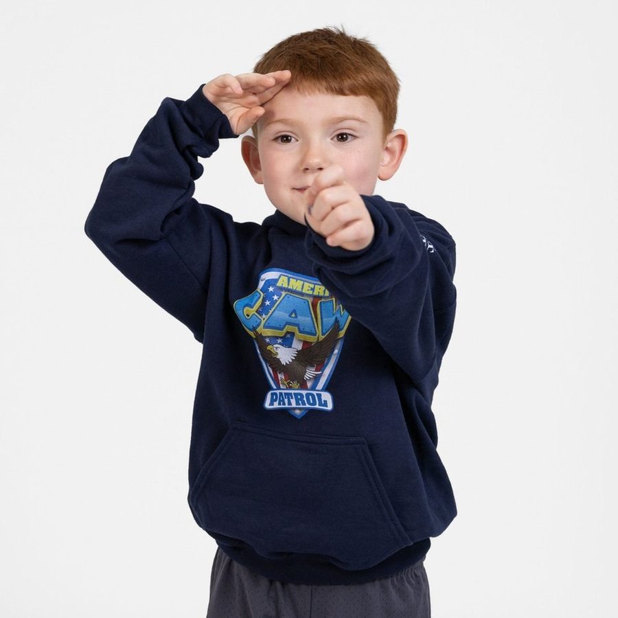 Youth Americaw Patrol Hoodie - Navy
