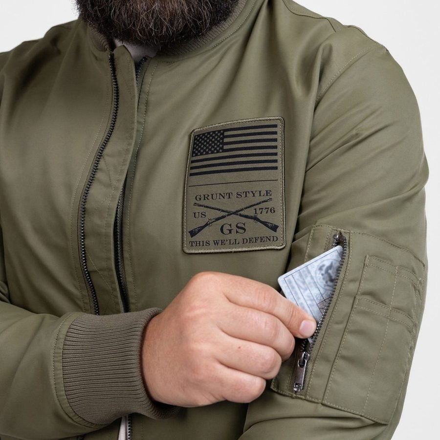 Men's Stealth Bomber Jacket - Military Green