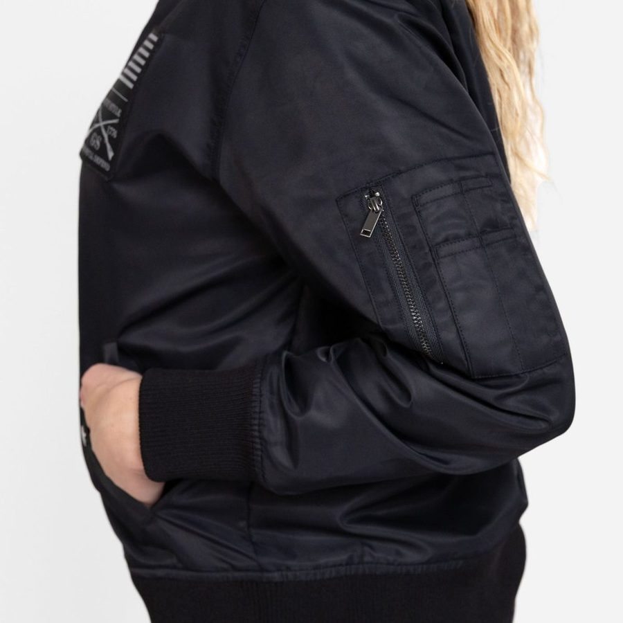 Women's Stealth Bomber Jacket - Black