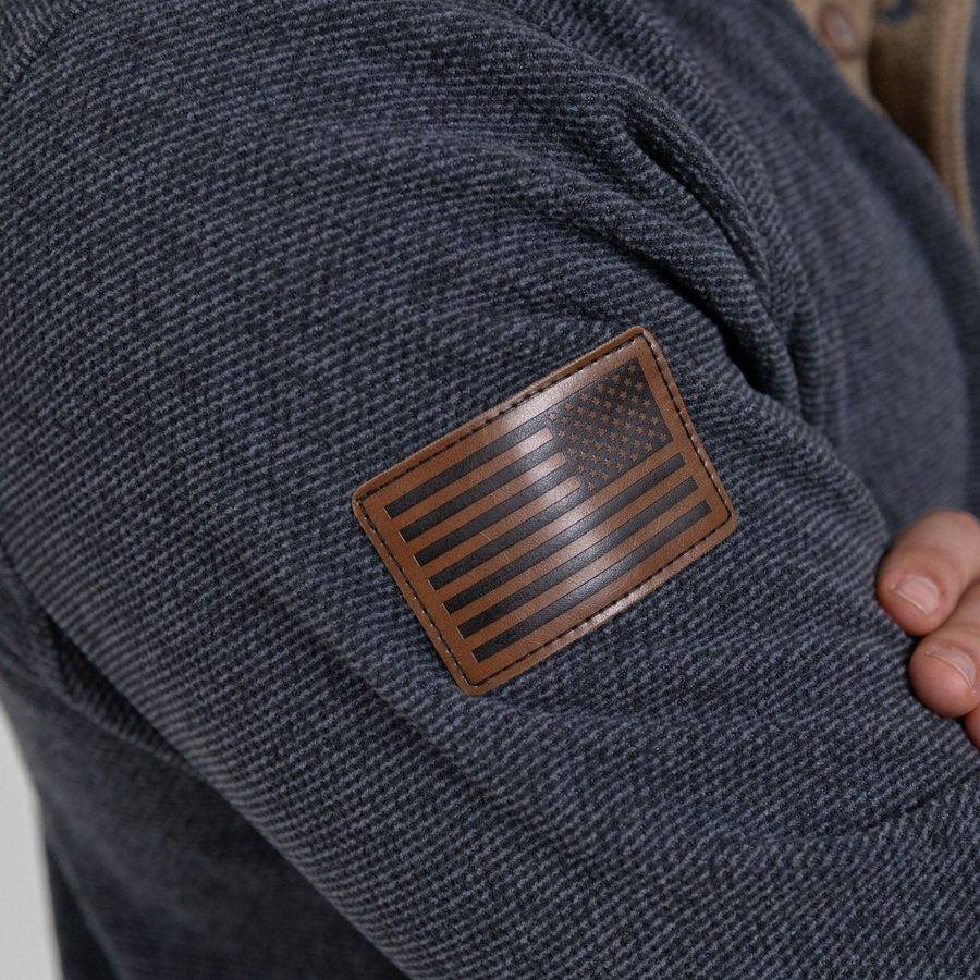 Fleece Henley - Black