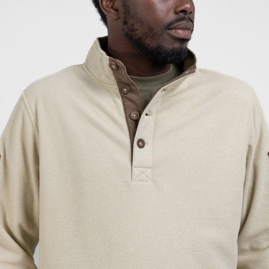 Fleece Henley - Sand