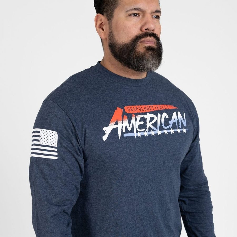 Unapologetically American Long Sleeve - Navy