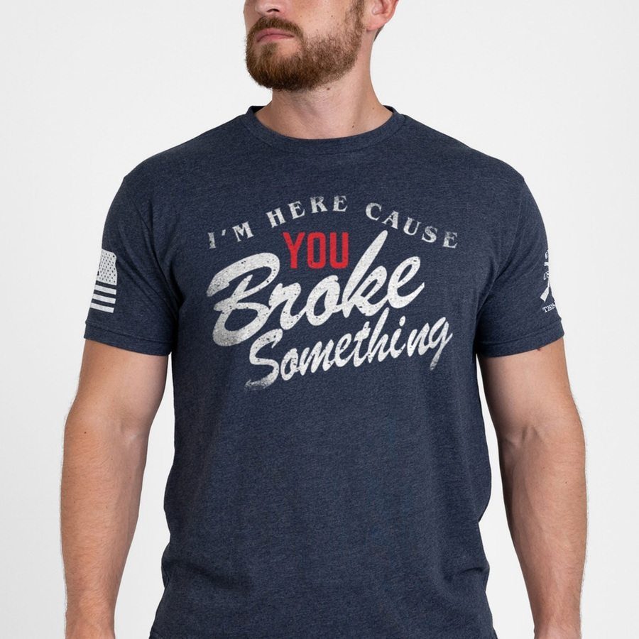 Broke Something T-Shirt - Midnight Navy