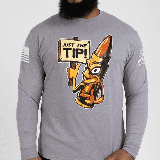 Just The Tip Long Sleeve - Dark Heather Gray