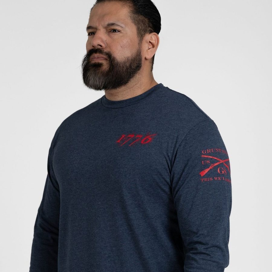 1776 Flag Long Sleeve - Navy