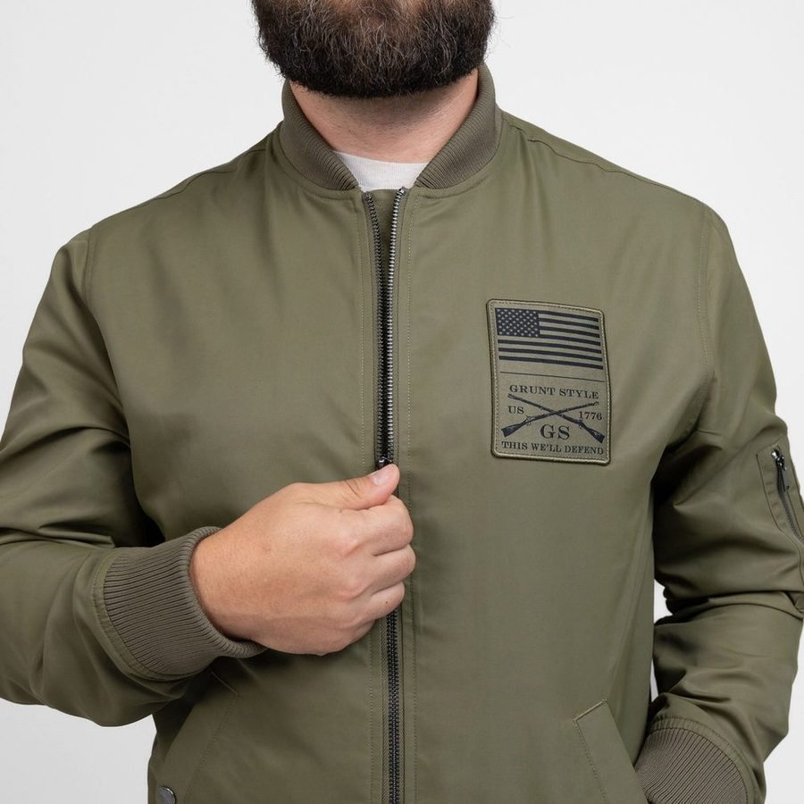 Men's Stealth Bomber Jacket - Military Green