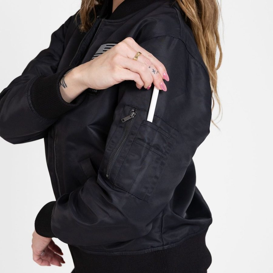 Women's Stealth Bomber Jacket - Black