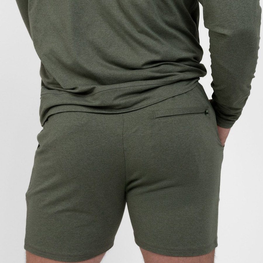 Men's All-Day Short - Heather Military Green