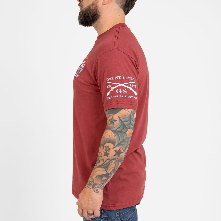 Unapologetically American T-Shirt - Red Plum