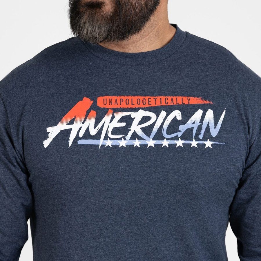 Unapologetically American Long Sleeve - Navy