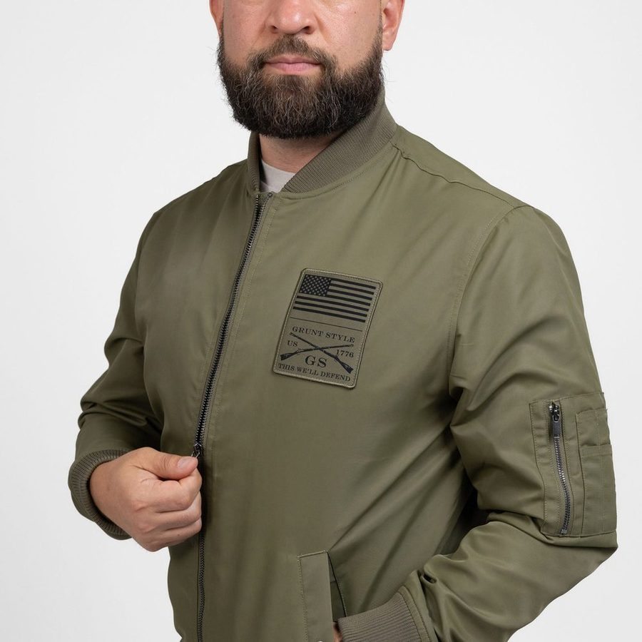 Men's Stealth Bomber Jacket - Military Green