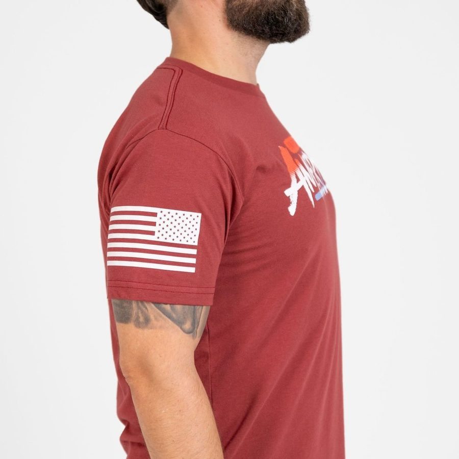 Unapologetically American T-Shirt - Red Plum