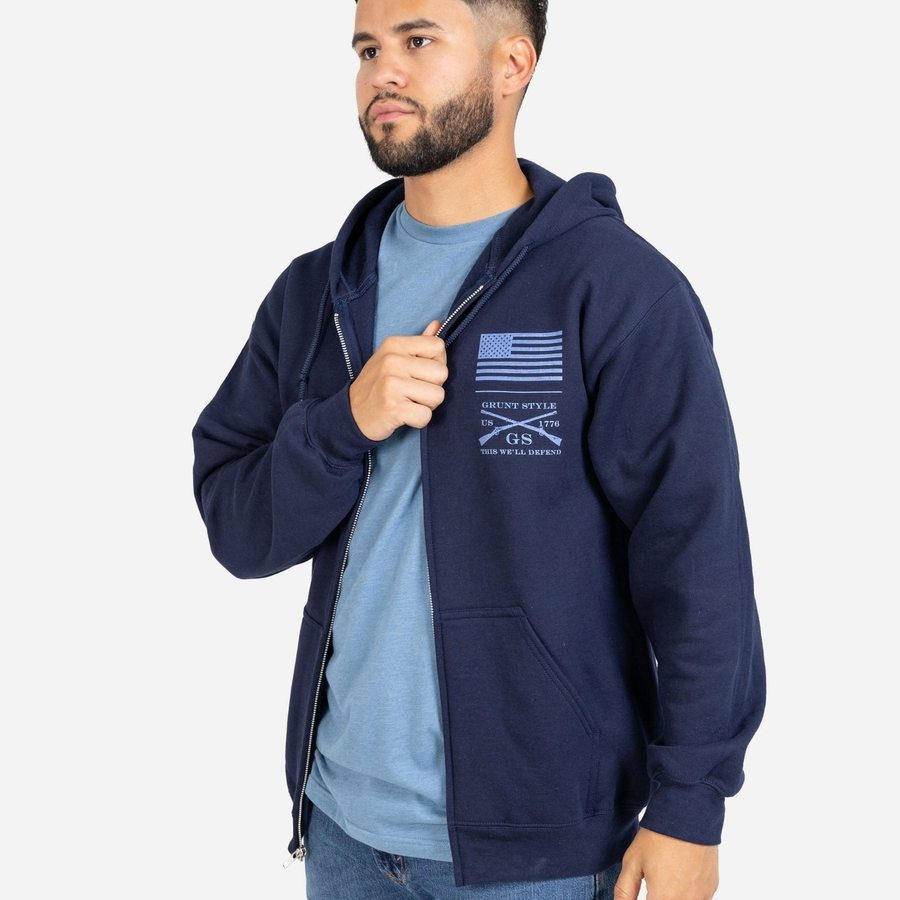 Keep It 1776 Full-Zip Hoodie - Navy