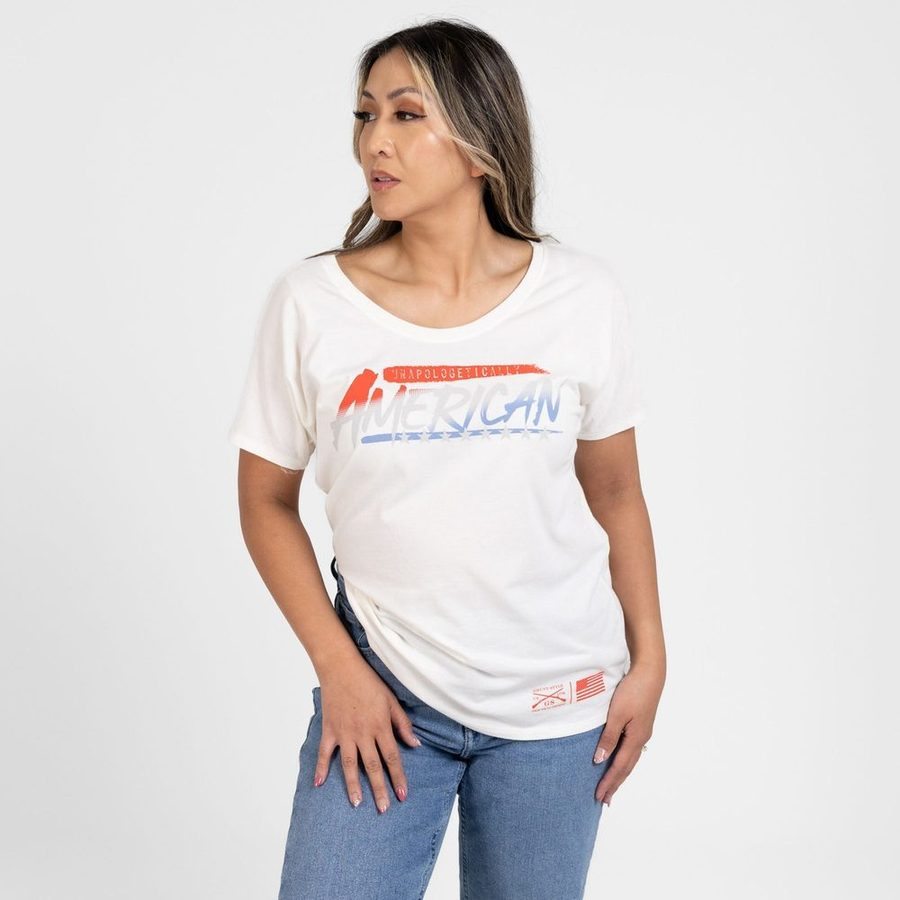 Women's Unapologetically American Slouchy T-Shirt - White