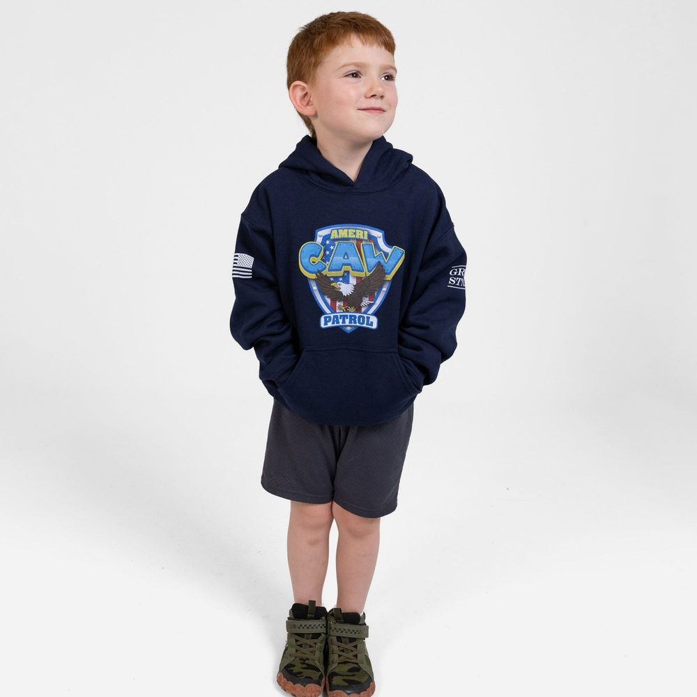Youth Americaw Patrol Hoodie - Navy