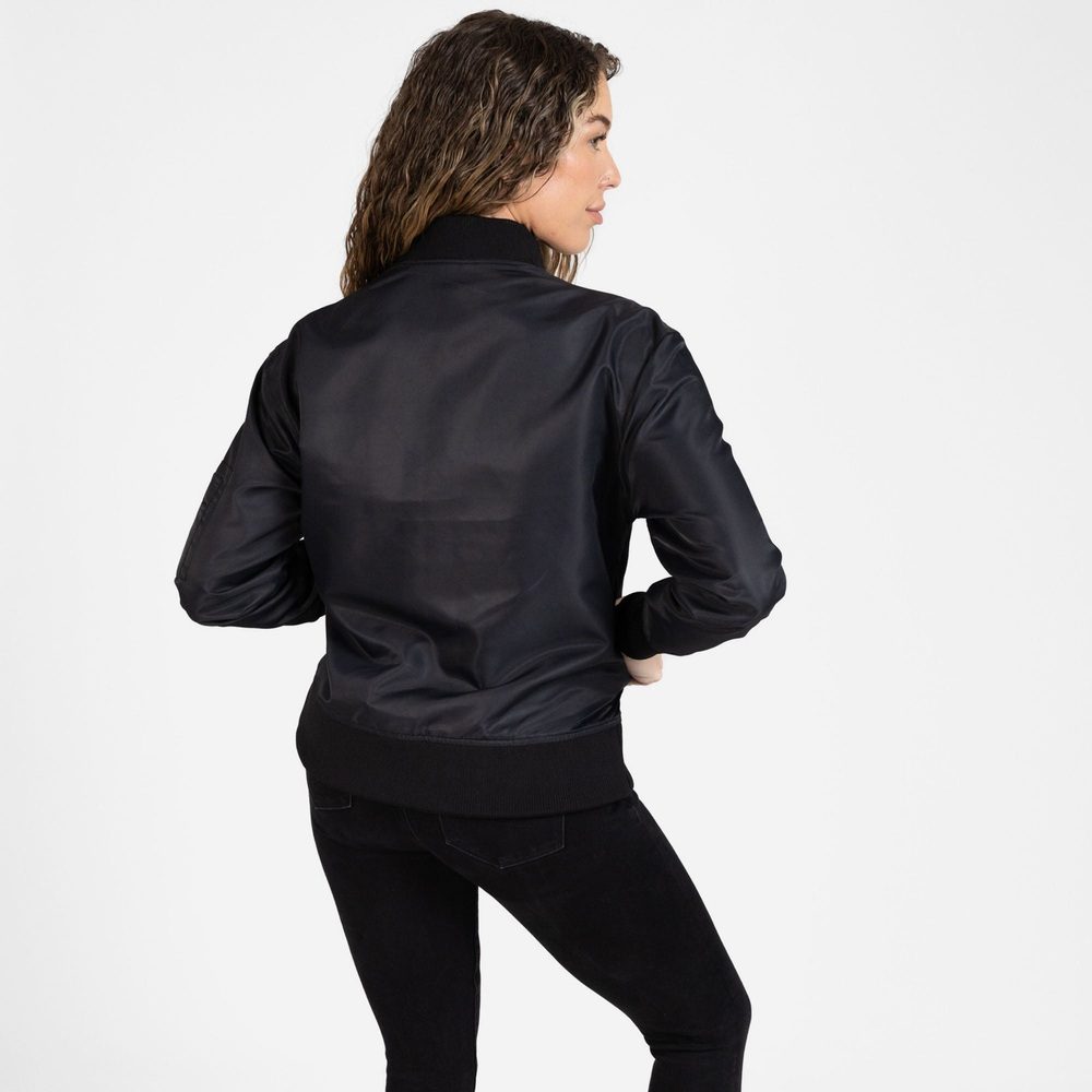 Women's Stealth Bomber Jacket - Black
