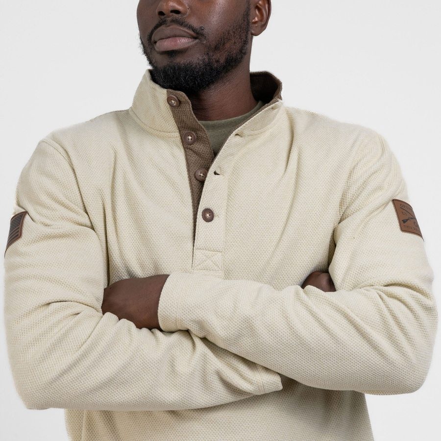 Fleece Henley - Sand