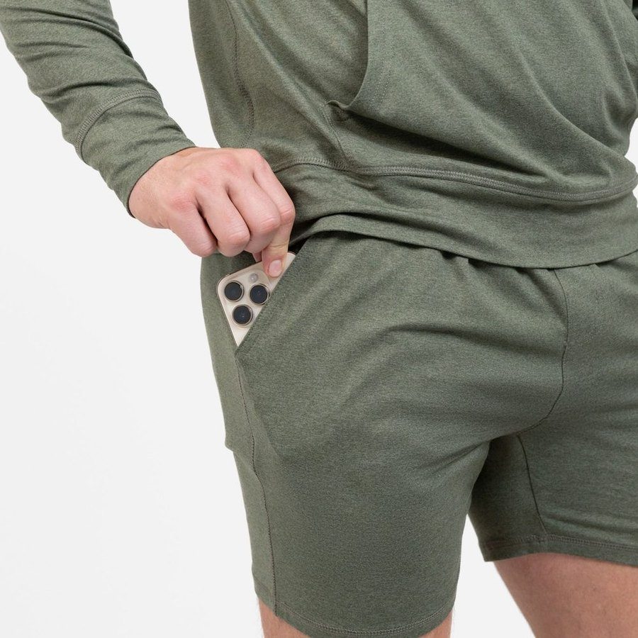 Men's All-Day Short - Heather Military Green