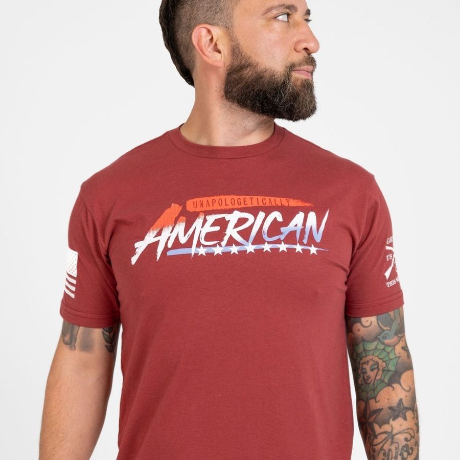 Unapologetically American T-Shirt - Red Plum