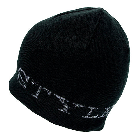 Reversible Skull Cap Beanie - Black and Grey