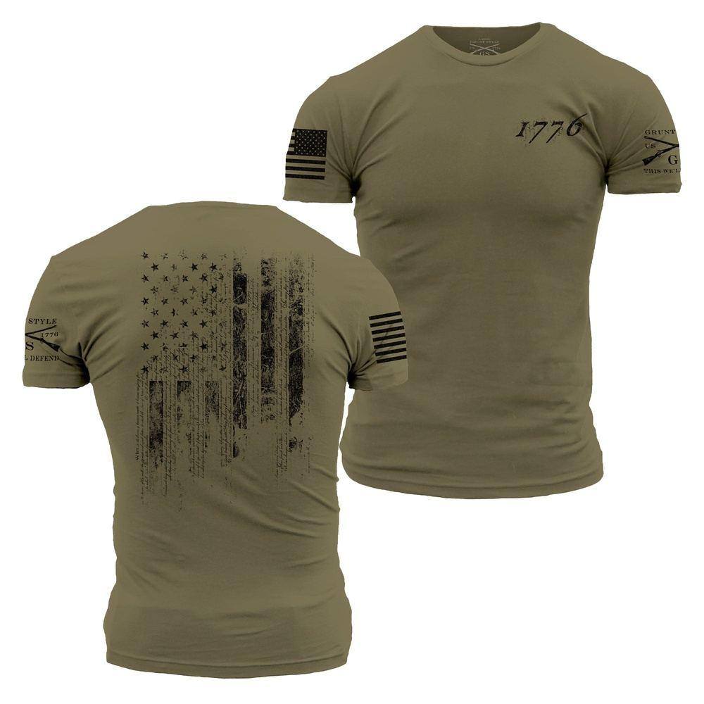 1776 Flag - Military Green