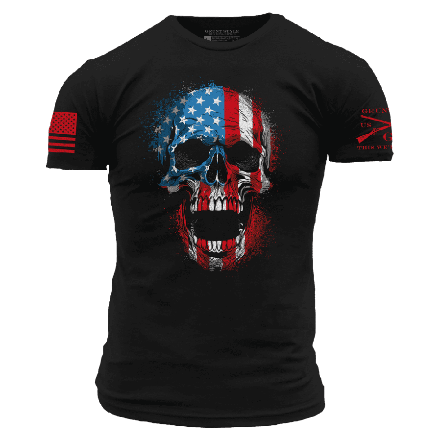 American Reaper Skull T-Shirt - Black