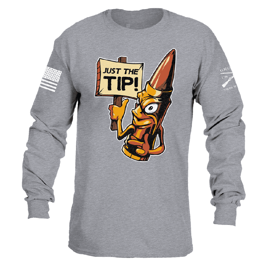 Just The Tip Long Sleeve - Dark Heather Gray