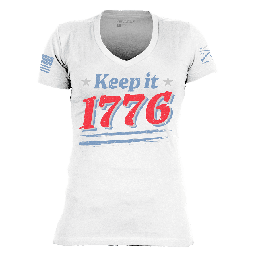 Women's Keep It 1776 V-Neck - White