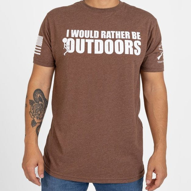 I Would Rather T-Shirt - Heather Brown