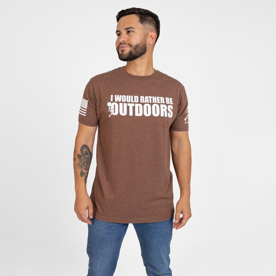 I Would Rather T-Shirt - Heather Brown
