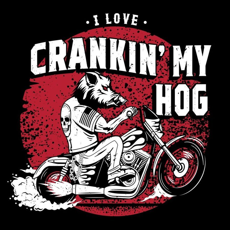 Cranking My Hog T-Shirt - Black