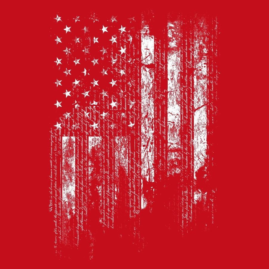 1776 Flag Long Sleeve - Red