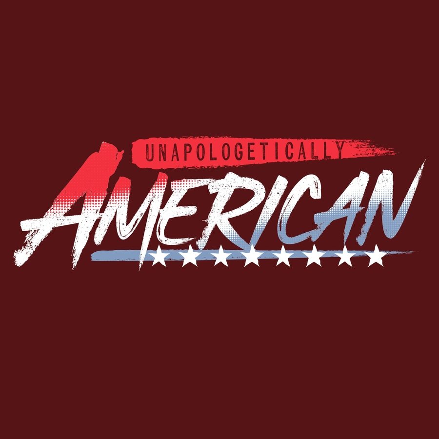 Women's Unapologetically American V-Neck - Red Plum