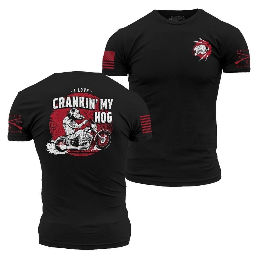 Cranking My Hog T-Shirt - Black