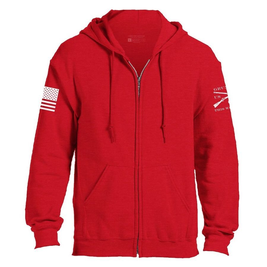 Grunt Style Basic Full-Zip Hoodie - Red