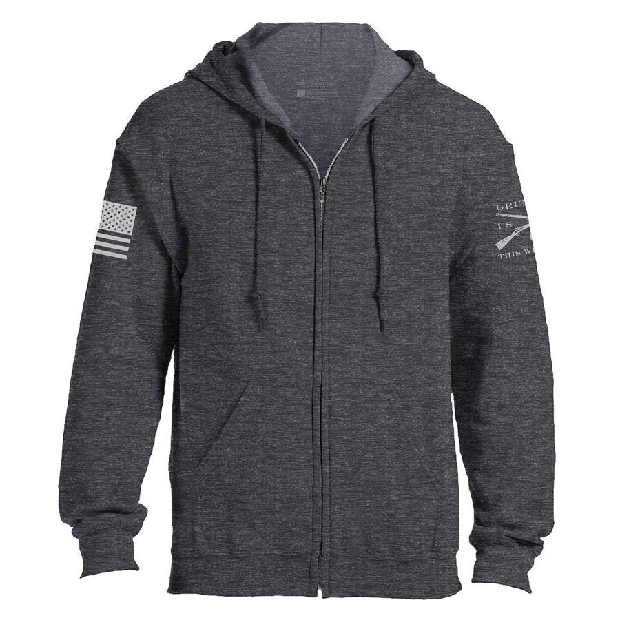 Grunt Style Basic Full-Zip Hoodie - Dark Heather Gray