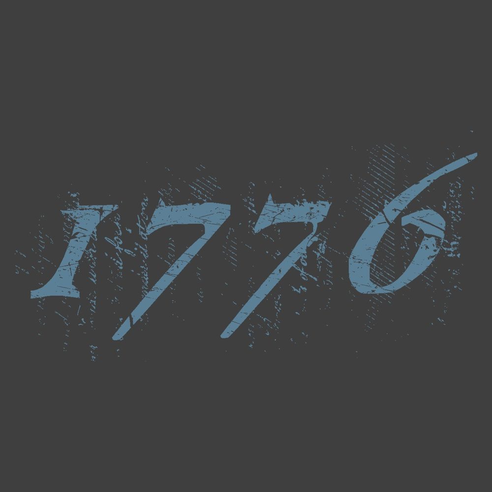 1776 Flag Hoodie - Dark Heather Gray